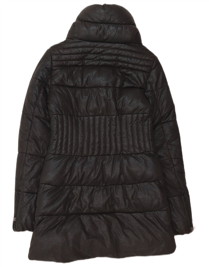 GUESS Womens Padded Coat UK 4 XS Black Polyester