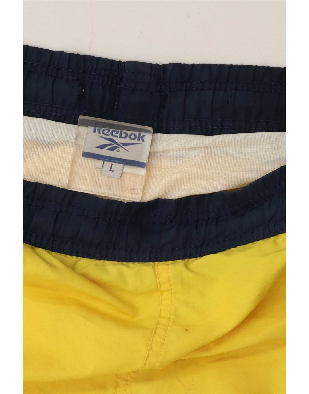 Reebok Herren-Sportshorts, groß, gelb, Farbblock
