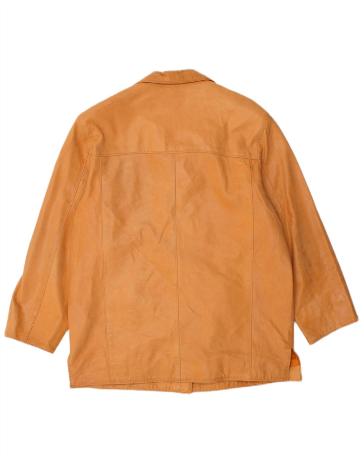 Vintage Damen Lederjacke UK 16 Large Beige