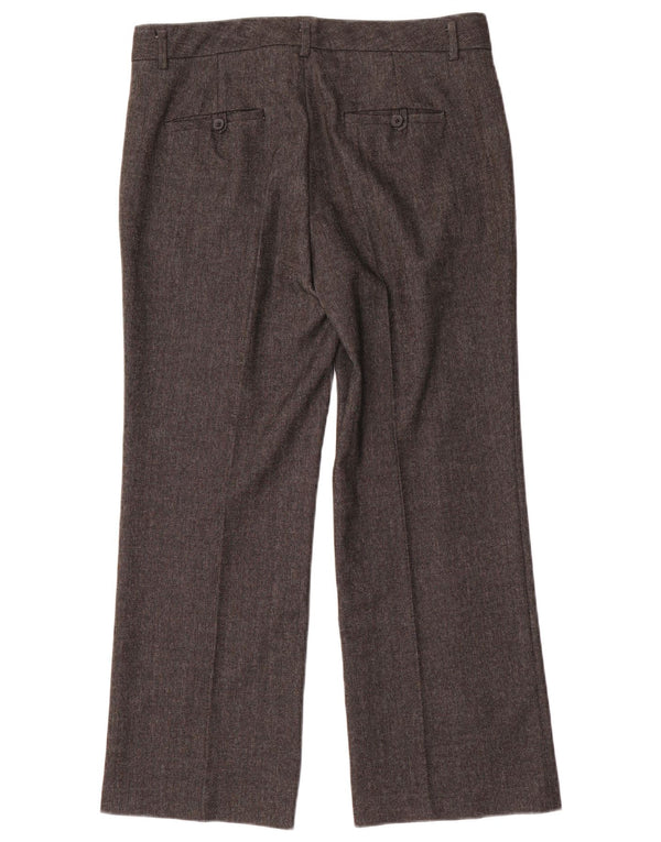 Zara Womens Straight Suit Trousers EU 40 Medium W30 L27 Grey Herringbone