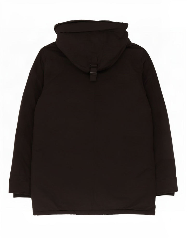 Zara Herren-Mantel mit Kapuze, gepolstert, UK 38, Mittelschwarz, Polyester