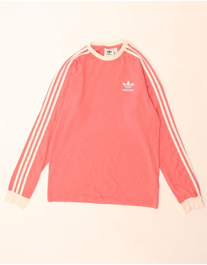 Adidas Herren Top Langarm Small Rosa Baumwolle