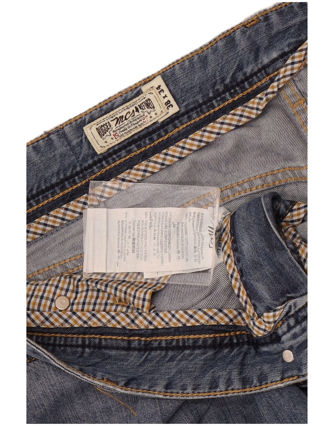 Marlboro Classics Herren Regular Tapered Jeans W38 L34 Blaue Baumwolle
