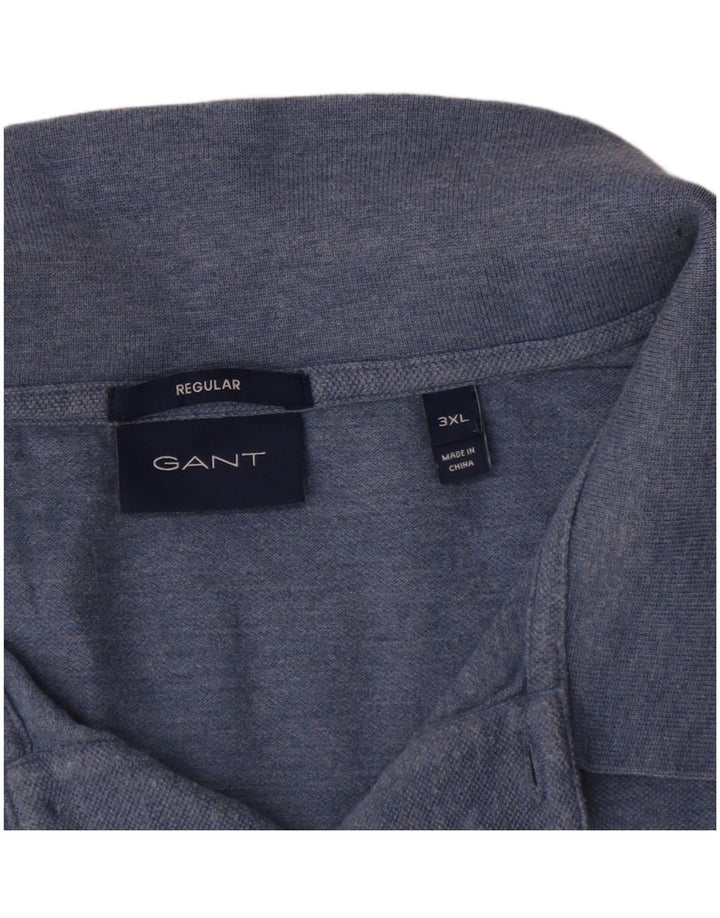 Gant Herren Regular Poloshirt 3XL Blau Baumwolle