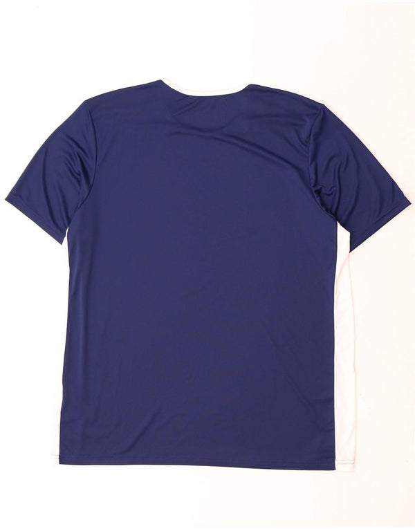 Adidas Herren Aeroready T-Shirt Top 2XL Marineblau Colourblock Polyester