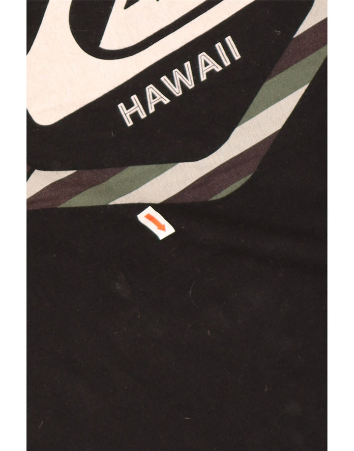 QUIKSILVER Herren Hawaii T-Shirt mit normaler Passform, Grafik, Größe L, Schwarz, Baumwolle