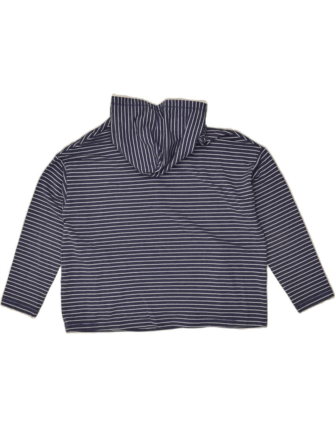 WHISTLES Womens Oversized Hoodie Jumper UK 10 Small Navy Blue Striped | Vintage Whistles | Thrift | Second-Hand Whistles | Used Clothing | Messina Hembry 