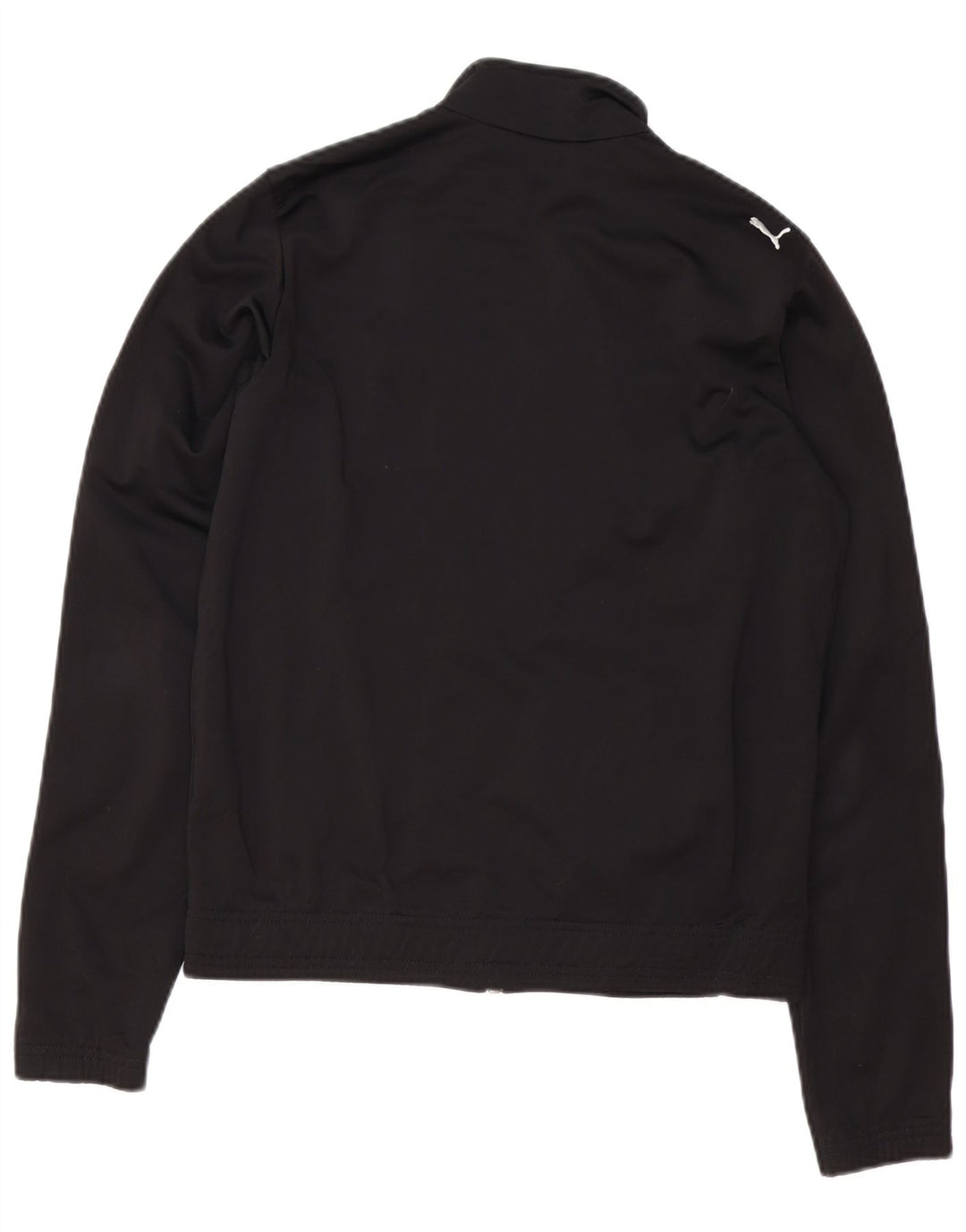 PUMA Damen-Trainingsanzug-Top-Jacke UK 12 Mittelschwarzes Colourblock-Polyester