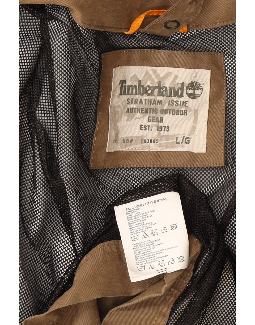 Timberland Herren Utility Jacke UK 40 Large Beige Baumwolle