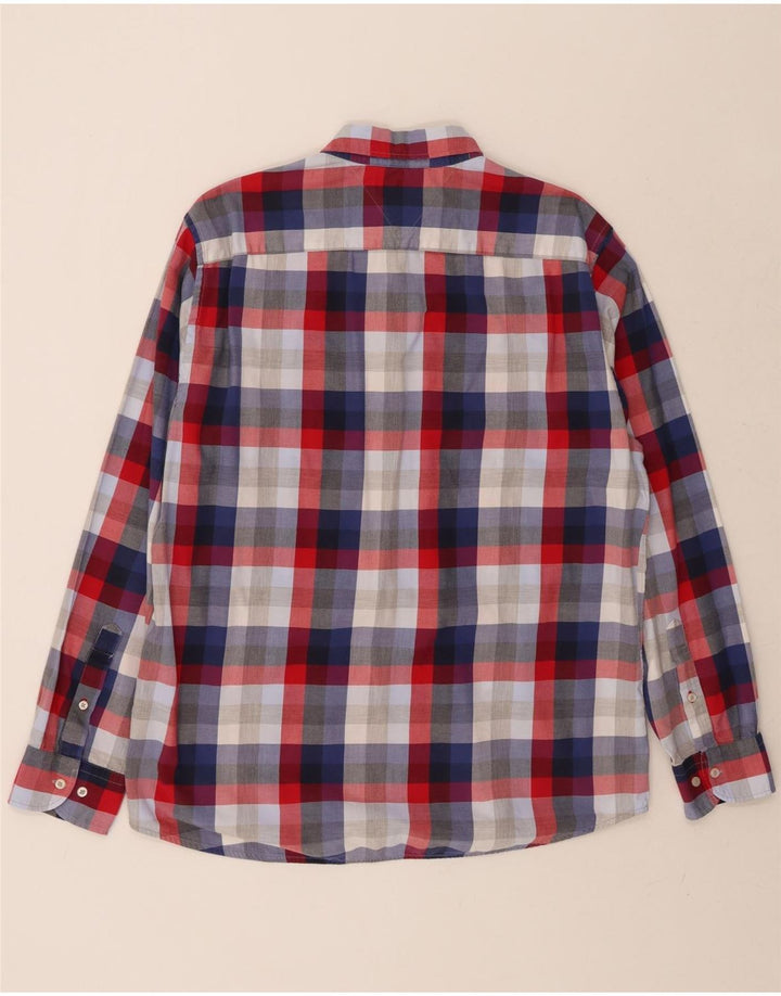 TOMMY HILFIGER Mens New York Fit Shirt XL Red Check Vintage Tommy Hilfiger and Second-Hand Tommy Hilfiger from Messina Hembry 