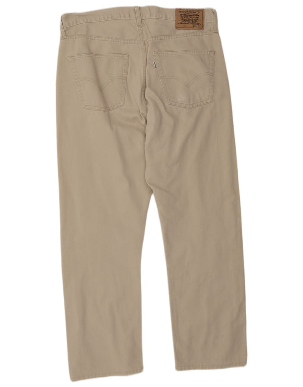 Levi's Herren 505 Straight Casual Hose W36 L28 Beige Baumwolle