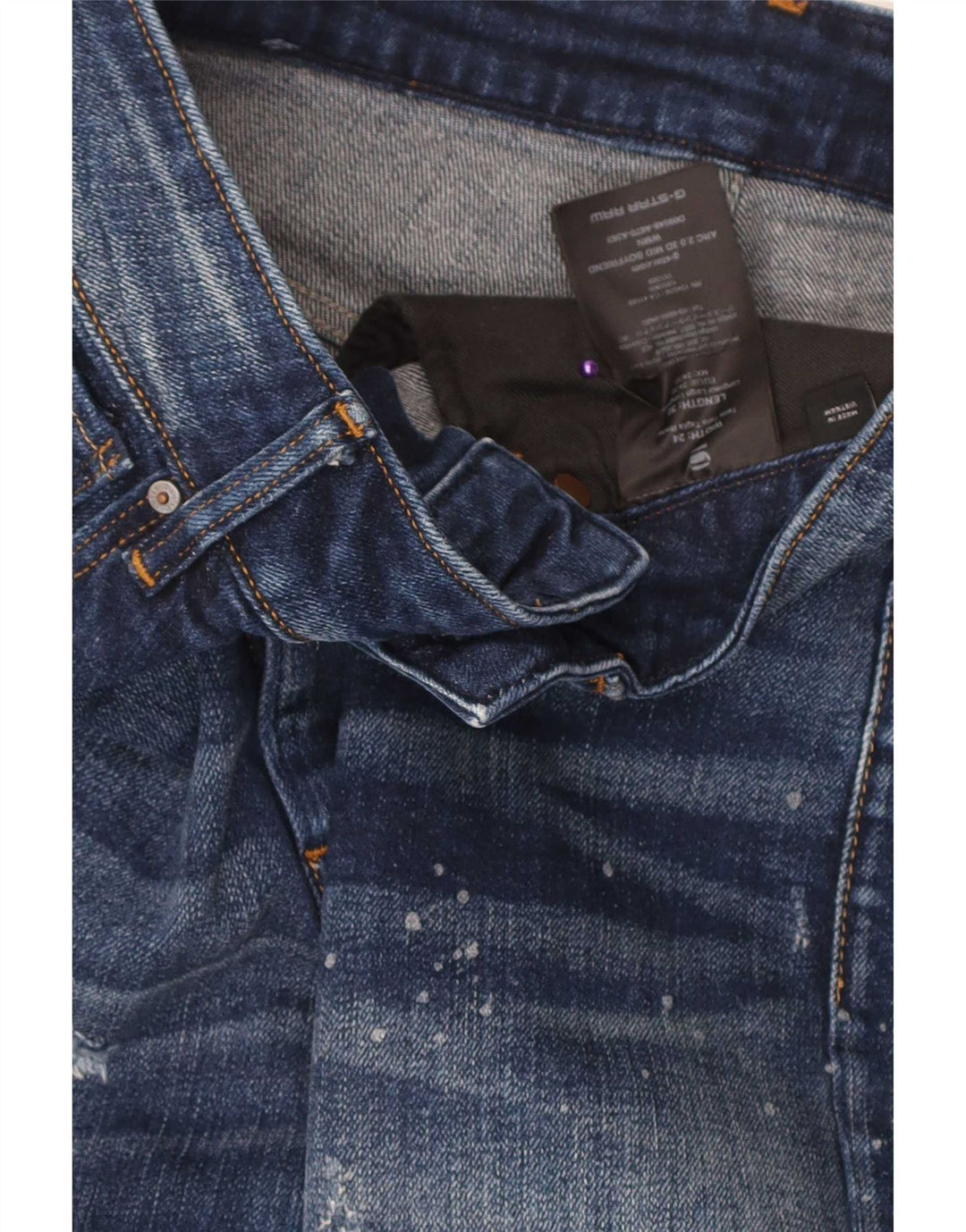 G-Star Damen Distressed Slim Jeans W24 L32 Blaue Baumwolle