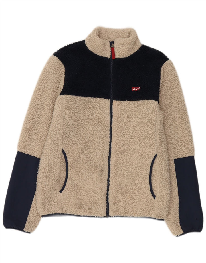 Levi's Fleecejacke für Jungen, 15–16 Jahre, Beige, Colourblock-Polyester