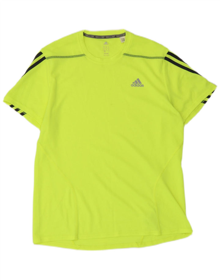 Adidas Herren Climalite T-Shirt Top Mittelgelbes Polyester