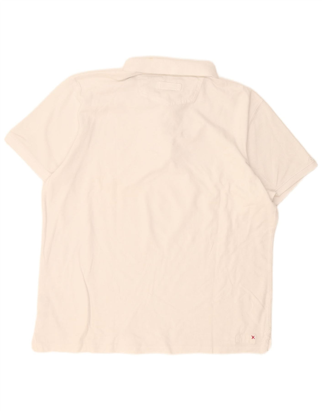 Fat Face Herren-Poloshirt XL aus weißer Baumwolle