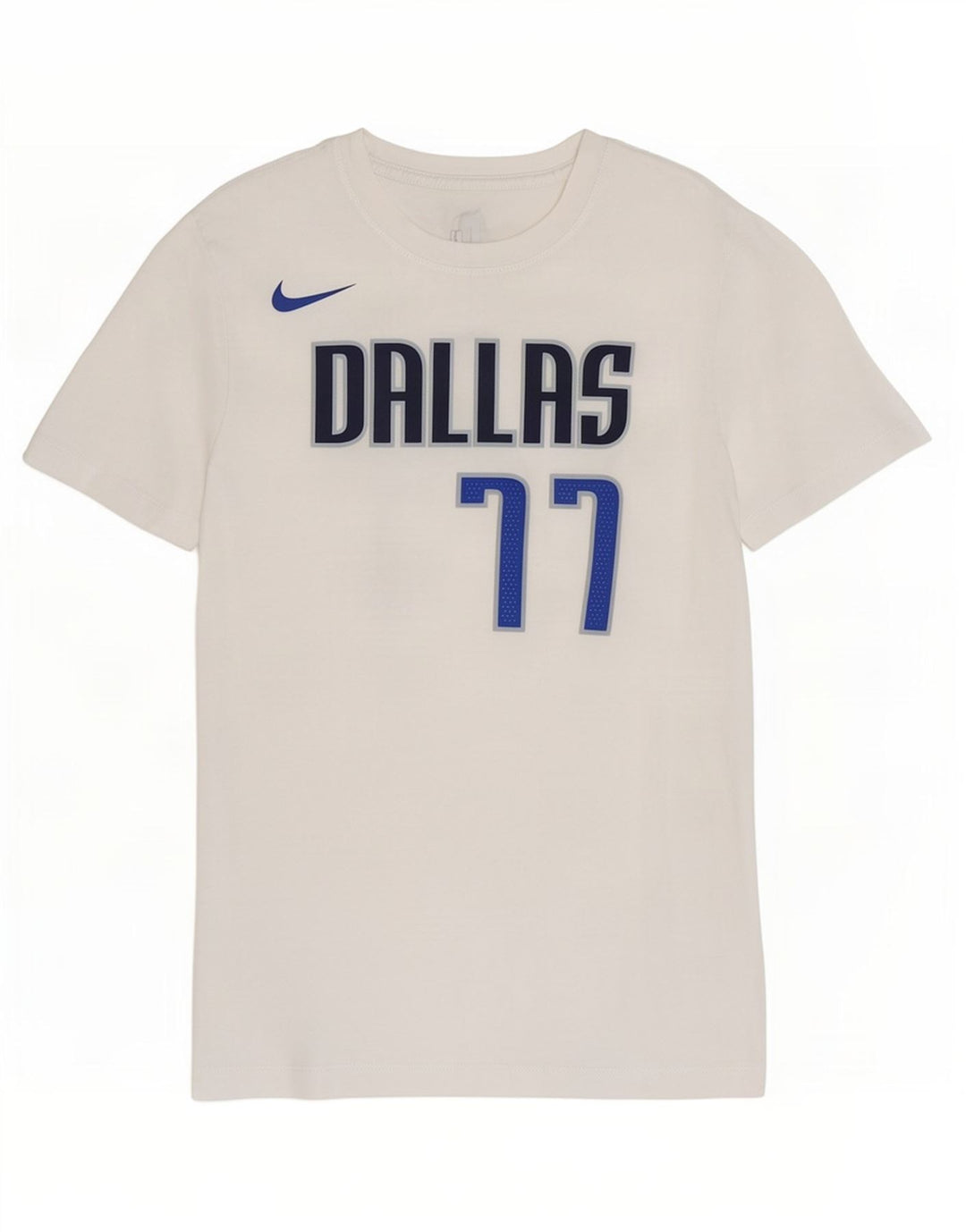 Nike Herren Dallas Mavericks Grafik-T-Shirt aus mittelweißer Baumwolle