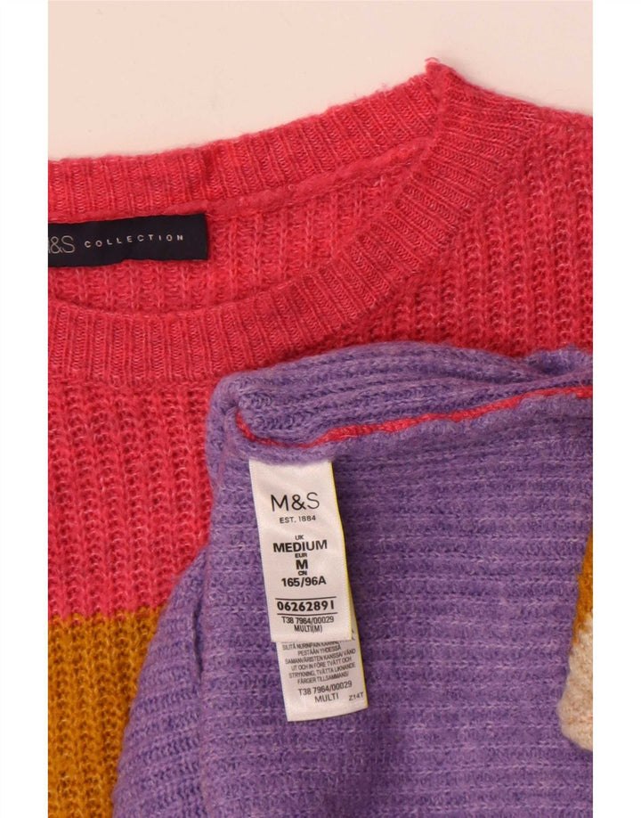 Marks & Spencer Damen-Pullover mit U-Boot-Ausschnitt, Gr. 14, mittelmehrfarbig