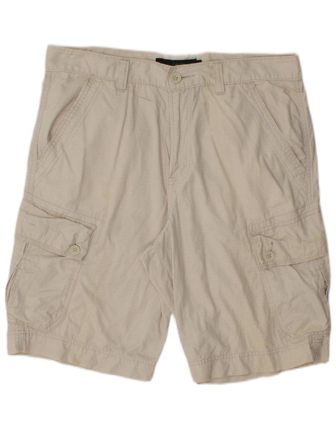 Calvin Klein Herren Cargoshorts W34 Large Beige Baumwolle