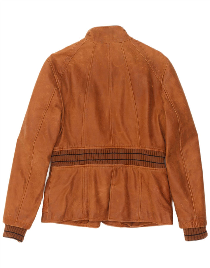 Compagnia Damen Lederjacke UK 14 Mittelbraun