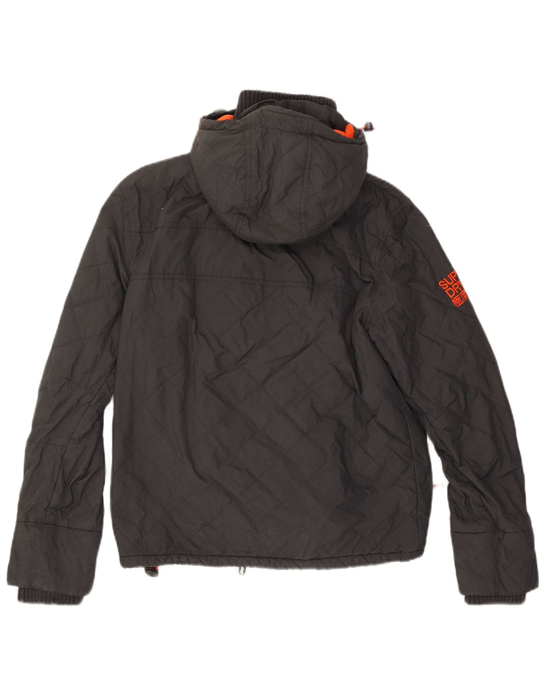 Superdry Herren Windcheater Kapuzen-Windjacke, UK 36, Small, graues Nylon