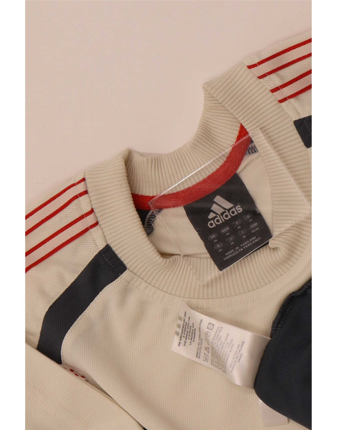Adidas Herren T-Shirt Top Medium Beige Colourblock Polyester