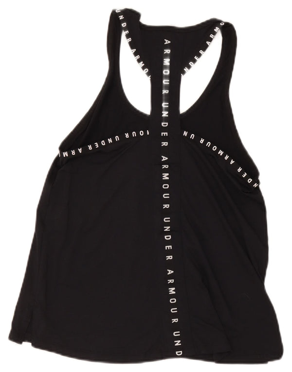 Under Armour Damen Heat Gear Graphic Weste Top UK 6 XS Schwarz Polyester
