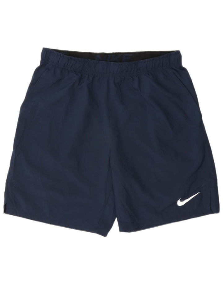 Nike Herren Dri Fit Standard Sportshorts, groß, marineblaues Polyester