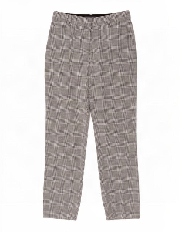 Marks & Spencer Damen Chinohose UK 8 Small W26 L28 Schwarzer Hahnentritt