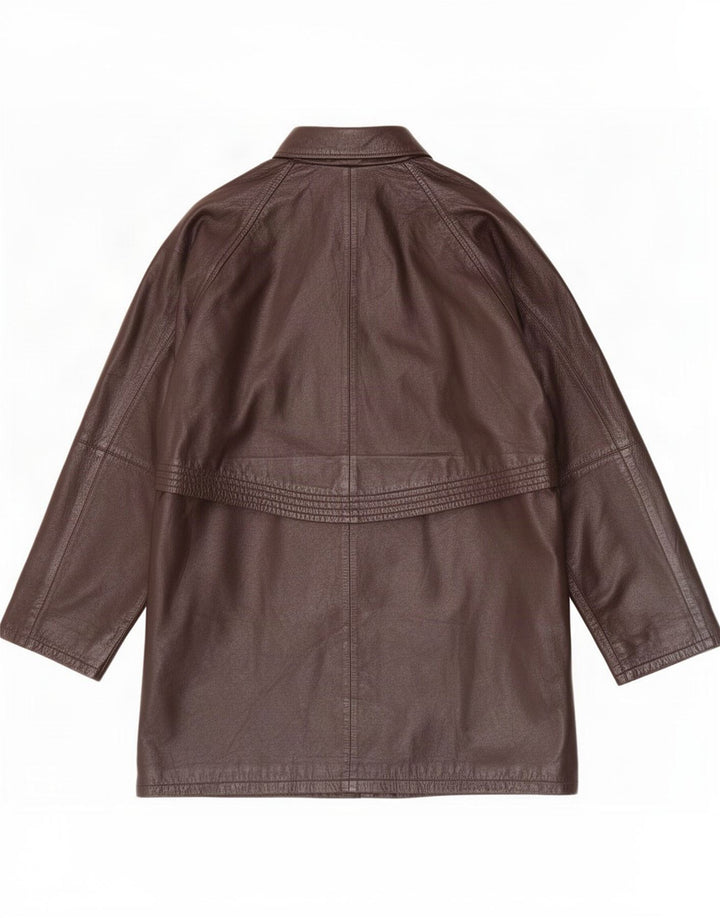 Cofi Damen Ledermantel UK 12 Mittelbraun