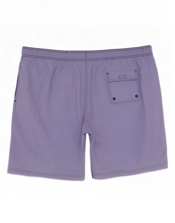 Marks & Spencer Herren Badeshorts 2XL Lila gestreift aus Baumwolle