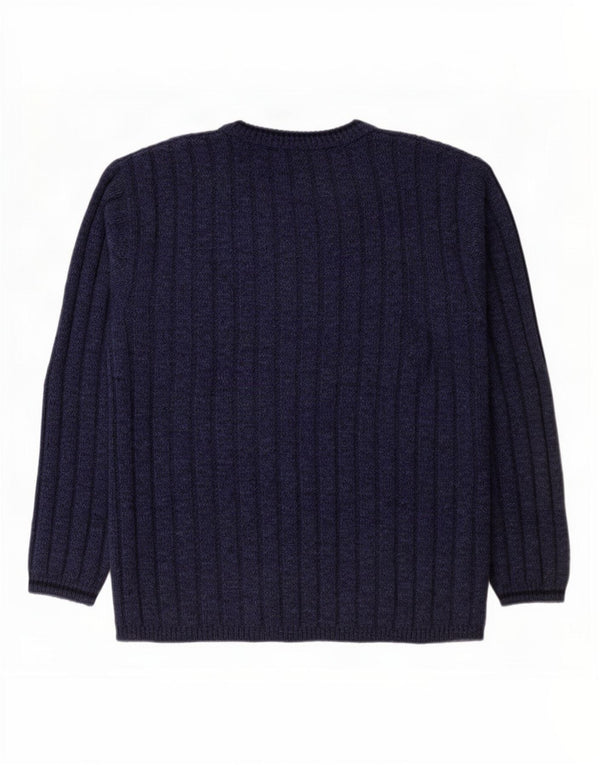 Lee Herren-Pullover mit V-Ausschnitt, XL, marineblau geflecktes Acryl