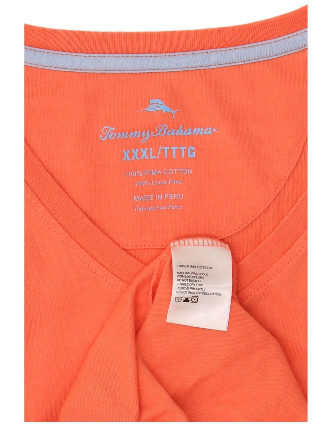 TOMMY BAHAMA Herren T-Shirt Top 3XL Orange Baumwolle