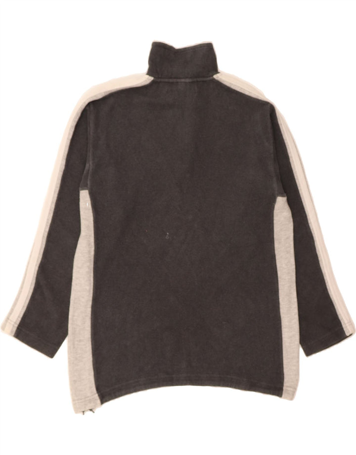 BELFE Mens Zip Neck Jumper Sweater XL Grey Colourblock Cotton Vintage Belfe and Second-Hand Belfe from Messina Hembry 