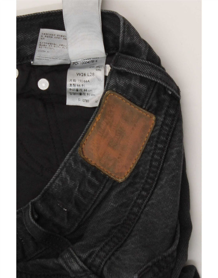 Levi's Damen Mom Tapered Jeans W26 L28 Grau Baumwolle 80er Jahre