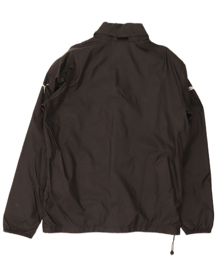 Puma Herren-Trainingsanzug-Top-Jacke, großes schwarzes Nylon