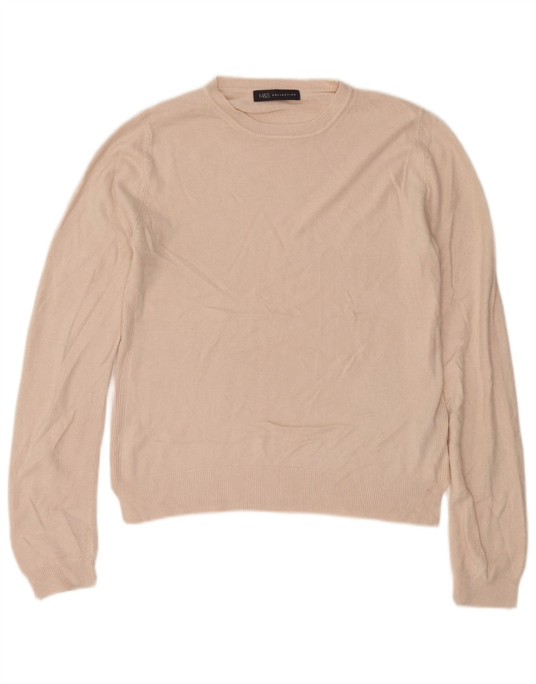 Marks & Spencer Damen-Pullover mit Rundhalsausschnitt, Gr. 12, Mittelrosa, Acryl