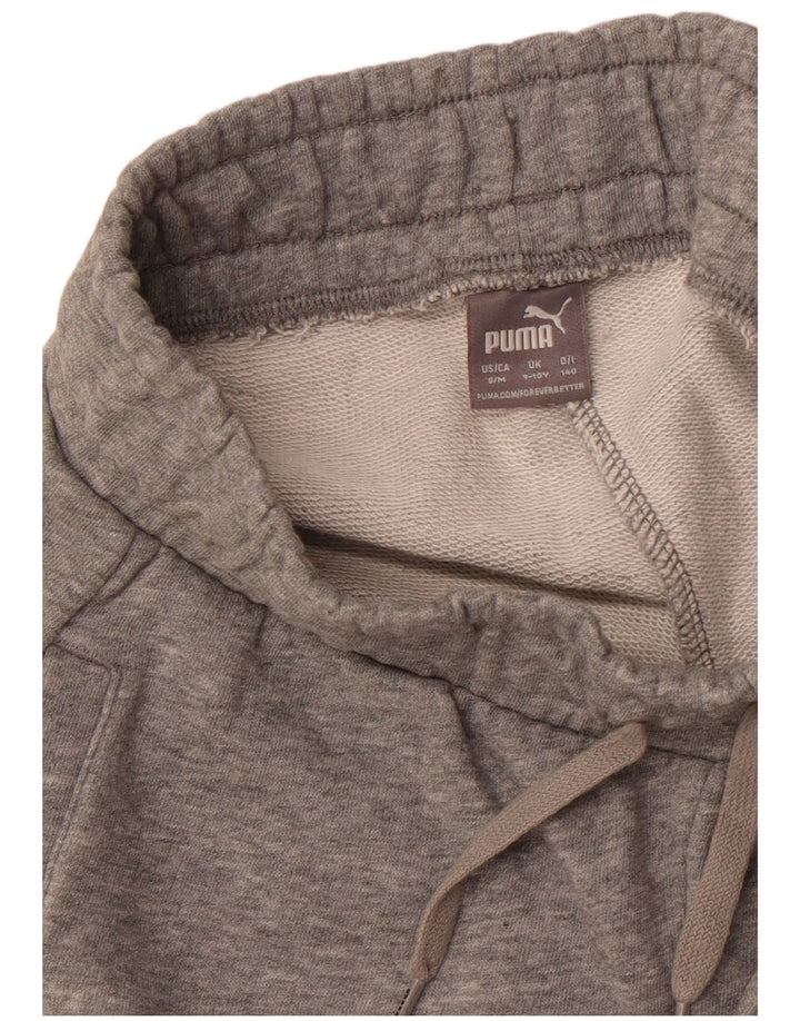 PUMA Mädchen Graphic Trainingshose Jogger 9–10 Jahre Grau