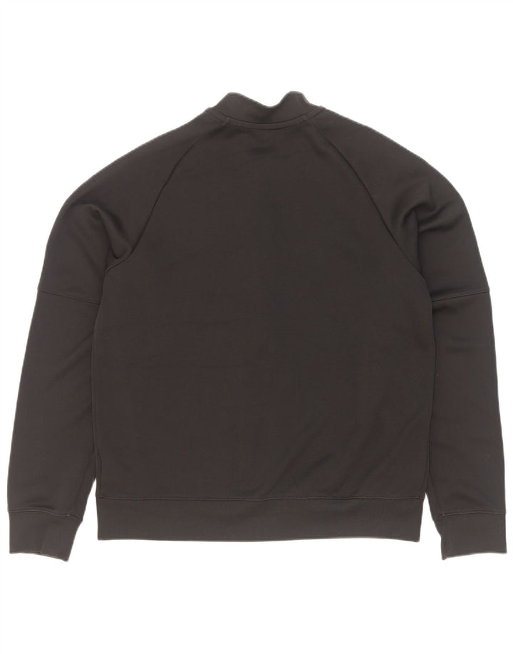 Nike Herren-Trainingsanzug-Top-Jacke aus mittelschwarzem Colourblock-Polyester