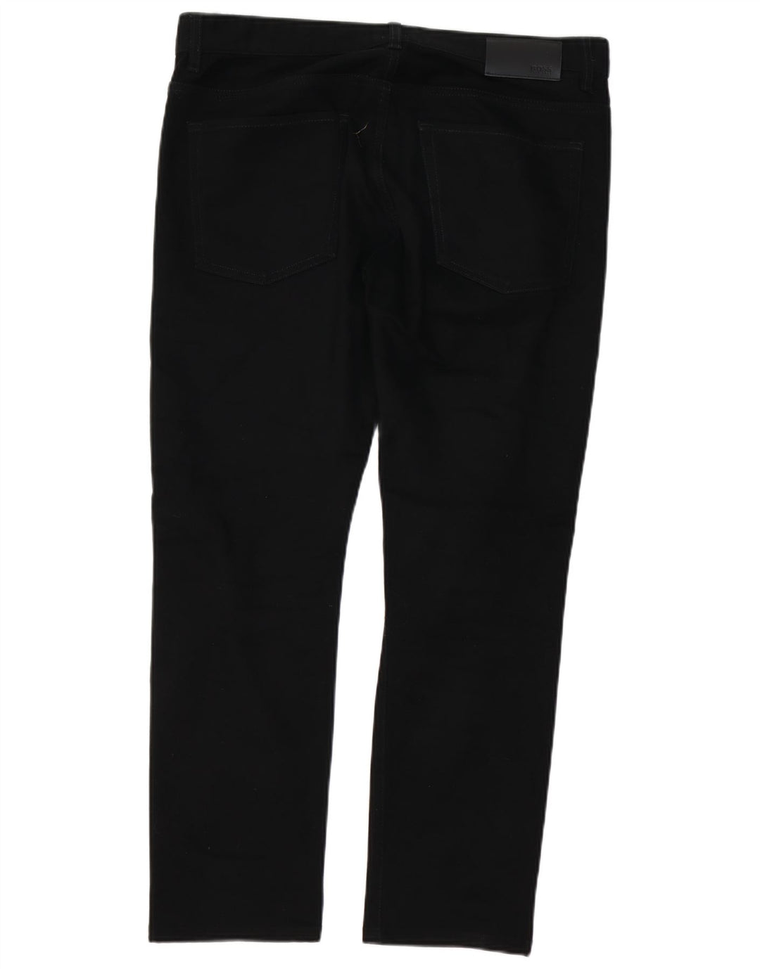 HUGO BOSS Herren Straight Jeans W36 L29 Schwarze Baumwolle