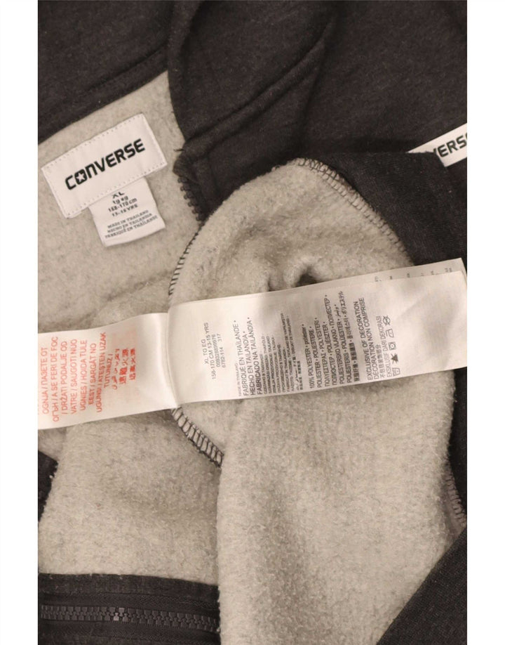 Converse Kapuzenpullover mit Reißverschluss für Jungen, 13–14 Jahre, XL, grau, Polyester