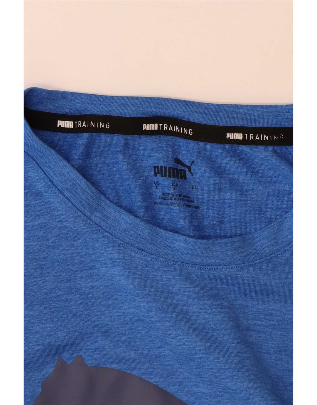 Puma Herren T-Shirt mit Grafik, Größe L, Blau