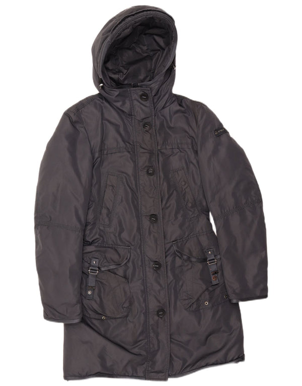 PEUTEREY Wattierter Damenmantel mit Kapuze IT 40 Small Marineblau Polyamid