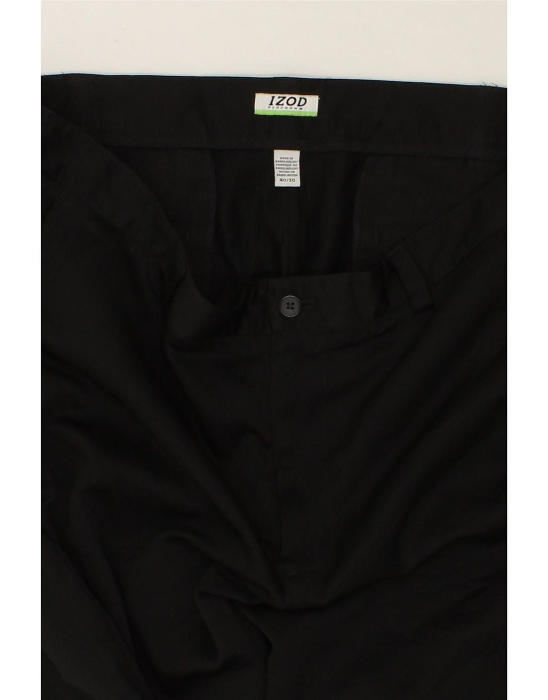 IZOD Mens Straight Suit Trousers W40 L30  Black Polyester Vintage Izod and Second-Hand Izod from Messina Hembry 