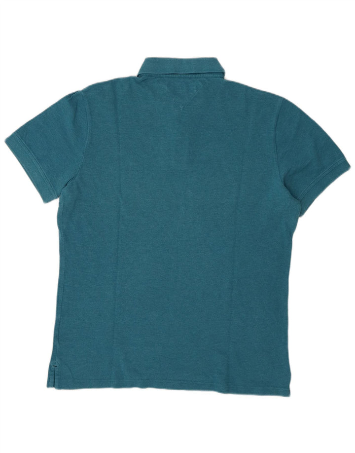 Tommy Hilfiger Herren Poloshirt mit individueller Passform, Größe L, Blau