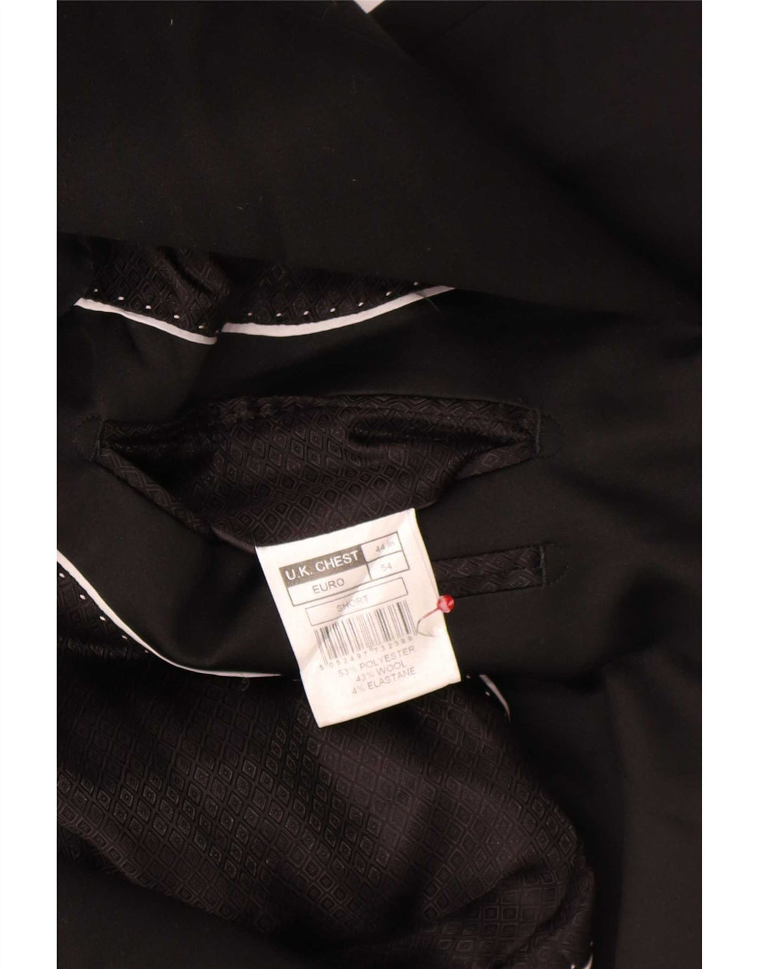 Marks & Spencer Herren-Blazer, kurz, mit 2 Knöpfen, UK 44, 2XL, Schwarz, Polyester