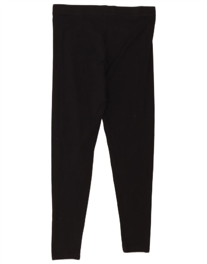 Marks & Spencer Damen Leggings UK 12 Mittelschwarze Baumwolle