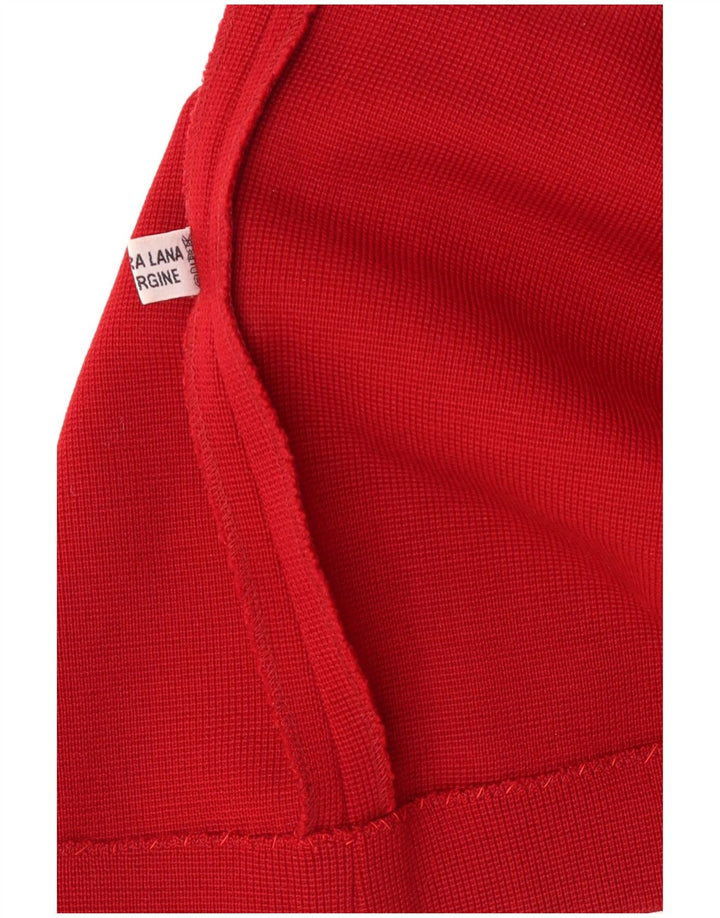 Vintage Damen Bleistiftrock W32 Große rote Wolle