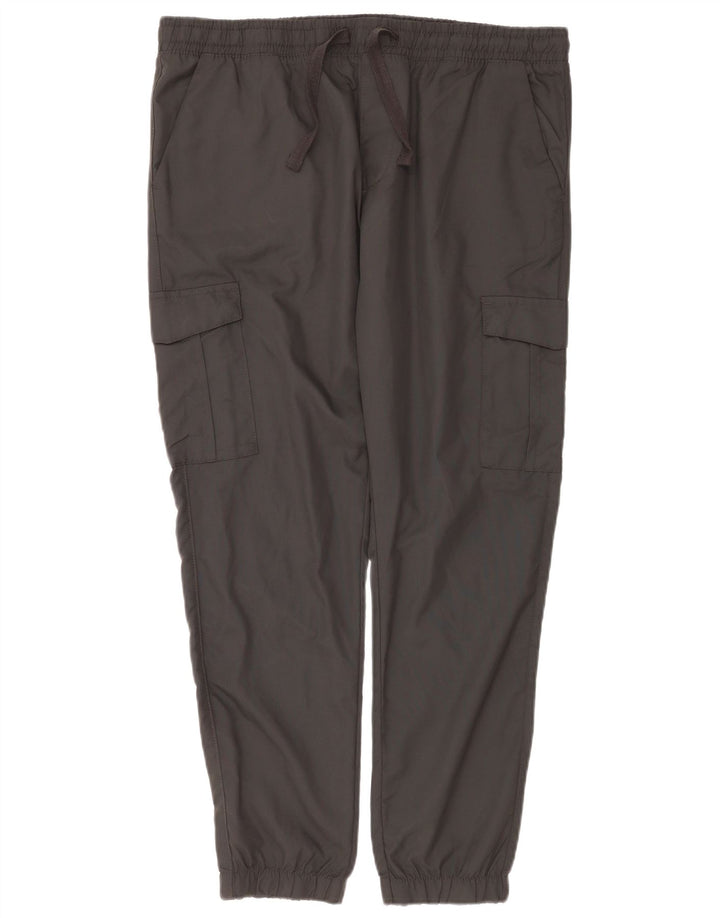 French Connection Herren-Jogger-Cargohose XL W38 L29 Graues Polyamid