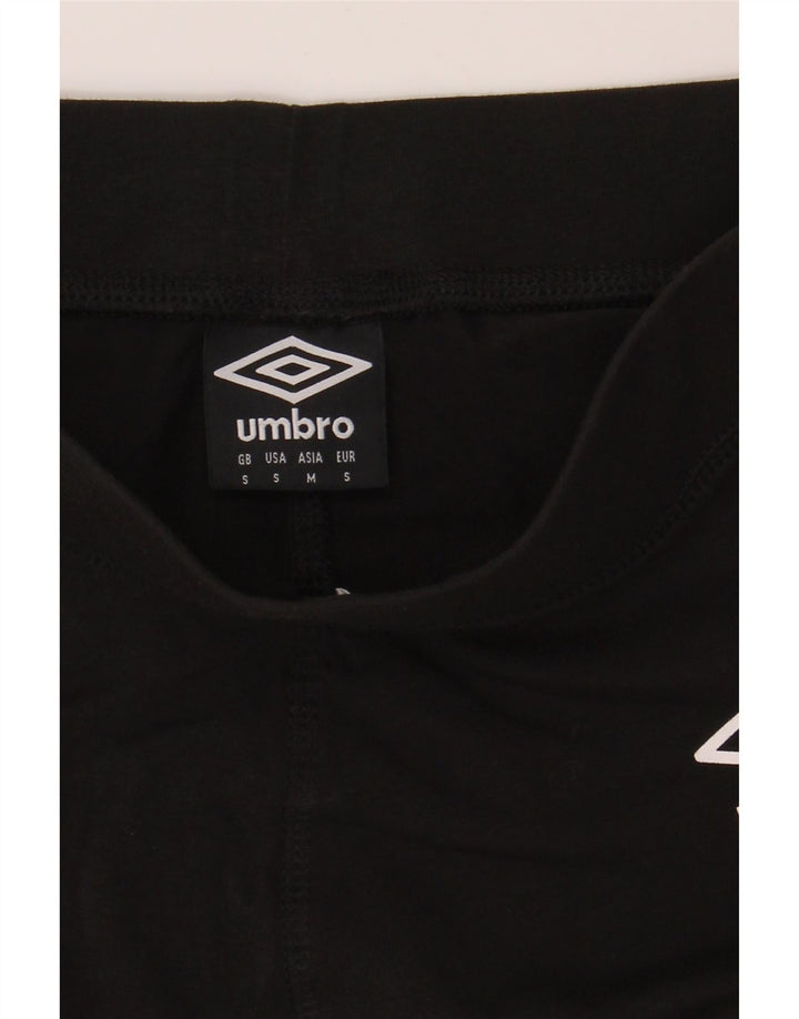 UMBRO Womens Graphic Leggings UK 8 Small  Black Cotton Vintage Umbro and Second-Hand Umbro from Messina Hembry 