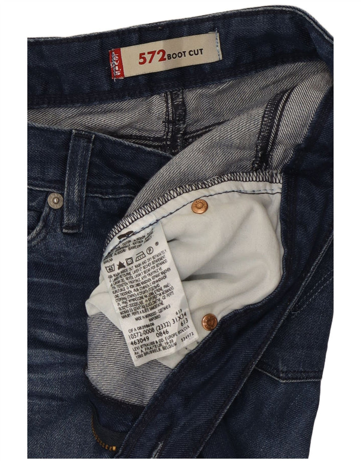 Levi's Damen 572 Bootcut Jeans W31 L28 Marineblau Baumwolle
